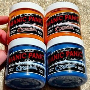 Manic Panic 4 Jars Blue Orange - Creamsicle and Blue Angel Creamtones Hair Dye